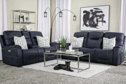 Mor Furniture Loveseats|Kingston 3 Power Theater Console Loveseat W/ Immersive Sound In Canyon Ocean