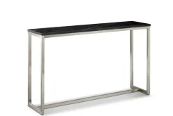Mor Furniture Sofa & End Tables|Kira Sofa Table In Black/Brushed Nickel