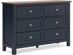 Mor Furniture Dressers & Chests|Landocken Dresser In Brown/Blue