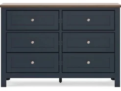 Mor Furniture Dressers & Chests|Landocken Dresser In Brown/Blue