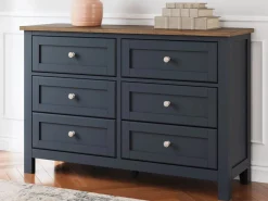 Mor Furniture Dressers & Chests|Landocken Dresser In Brown/Blue