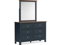 Mor Furniture Bedroom Mirrors|Landocken Mirror In Brown/Blue