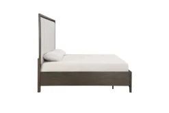 Mor Furniture Upholstered Beds|Beds|Landon Upholstered Panel Bed In Walnut, Queen
