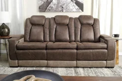 Mor Furniture Reclining Sofas|Sofas|Lantana 2 Power Sofa In Rocky Gray/Brown