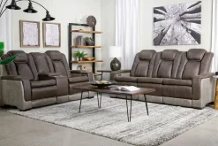 Mor Furniture Reclining Sofas|Sofas|Lantana 2 Power Sofa In Rocky Gray/Brown