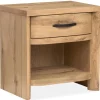 Mor Furniture Nightstands|Laramie 2 Drawer Nightstand In Honey Wheat