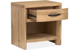 Mor Furniture Bedroom Sets|Laramie Panel Bed, Dresser, Mirror & 2 Drawer Nightstand In Honey Wheat, Queen