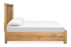 Mor Furniture Storage Beds|Beds|Laramie Panel Bed W/ Storage In Honey Wheat, Queen