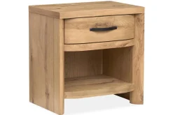 Mor Furniture Bedroom Sets|Laramie Panel Bed W/ Storage, Dresser, Mirror & 2 Drawer Nightstand In Honey Wheat, Queen