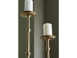 Mor Furniture Candle Holders|Larwick Candleholders In Antiqued Brass Finish, Set Of 2