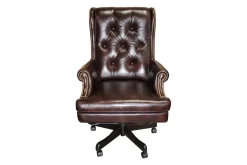 Mor Furniture Desk Chairs|Leather Office Desk Chair In Alabaster Brown