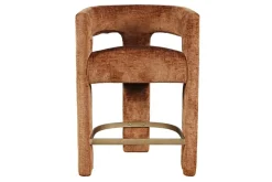 Mor Furniture Counter Height Stools|Barstools|Leslie Upholstered Counter Height Stool In Rust