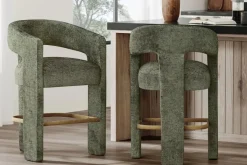 Mor Furniture Counter Height Stools|Barstools|Leslie Upholstered Counter Height Stool In Rust