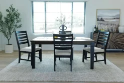 Mor Furniture Seating For 4|Dining Room Sets|Lincoln Dining Table & 4 Chairs In Dark Espresso
