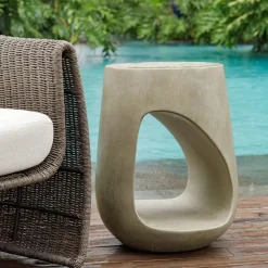 Mor Furniture Outdoor Accent Tables|Lithos Outdoor Accent Table In Gray