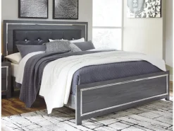 Mor Furniture Bedroom Sets|Lodanna Panel Bed, Dresser, Mirror & Nightstand In Gray