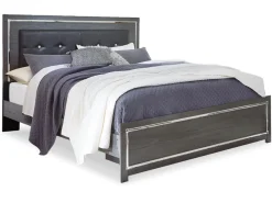 Mor Furniture Bedroom Sets|Lodanna Panel Bed, Dresser, Mirror & Nightstand In Gray
