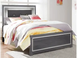 Mor Furniture Beds|Lodanna Panel Bed In Gray, Full