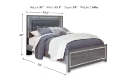 Mor Furniture Beds|Lodanna Panel Bed In Gray, Full