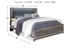 Mor Furniture Beds|Lodanna Panel Bed In Gray, Full