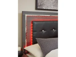 Mor Furniture Storage Beds|Beds|Lodanna Panel Bed W/ Storage In Gray, Full