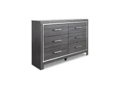 Mor Furniture Bedroom Sets|Lodanna Panel Bed W/ Storage, Dresser, Mirror & Nightstand In Gray, Full