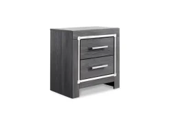 Mor Furniture Bedroom Sets|Lodanna Panel Bed W/ Storage, Dresser, Mirror & Nightstand In Gray, Full