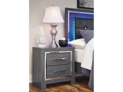 Mor Furniture Bedroom Sets|Lodanna Panel Bed W/ Storage, Dresser, Mirror & Nightstand In Gray, Full