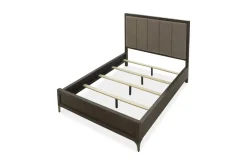 Mor Furniture Upholstered Beds|Beds|Lucerne Upholstered Panel Bed In Vintage Coffee, Queen