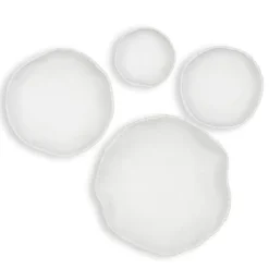 Mor Furniture Wall Art & Accents|Lucky Coins Wall Art In White, Set Of 4