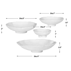 Mor Furniture Wall Art & Accents|Lucky Coins Wall Art In White, Set Of 4