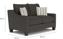 Mor Furniture Loveseats|Lucy Loveseat In Splash Linen