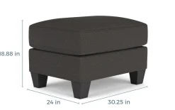 Mor Furniture Ottomans|Lucy Ottoman In Splash Linen