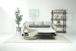 Mor Furniture Sleeper Sofas|Sofas|Lucy Queen Sleeper Sofa In Splash Charcoal