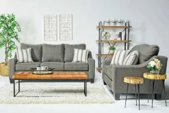 Mor Furniture Sleeper Sofas|Sofas|Lucy Queen Sleeper Sofa In Splash Charcoal