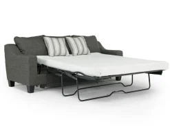 Mor Furniture Sleeper Sofas|Sofas|Lucy Queen Sleeper Sofa W/ Mattress In Splash Charcoal