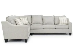 Mor Furniture Sleeper Sofas|Sectionals|Lucy Tux Queen Sleeper Sectional W/ Mattress In Splash Charcoal, Left Facing
