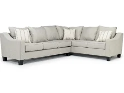 Mor Furniture Sleeper Sofas|Sectionals|Lucy Tux Queen Sleeper Sectional W/ Mattress In Splash Charcoal, Left Facing
