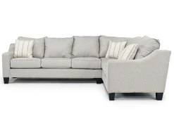 Mor Furniture Sleeper Sofas|Sectionals|Lucy Tux Queen Sleeper Sectional In Splash Linen, Right Facing