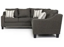 Mor Furniture Sleeper Sofas|Sectionals|Lucy Tux Queen Sleeper Sectional In Splash Linen, Right Facing