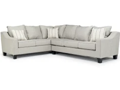 Mor Furniture Sleeper Sofas|Sectionals|Lucy Tux Queen Sleeper Sectional In Splash Linen, Right Facing