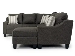 Mor Furniture Sectionals|Lucy Tux Sofa Chaise Sectional In Splash Linen, Right Facing