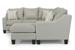 Mor Furniture Sectionals|Lucy Tux Sofa Chaise Sectional In Splash Linen, Right Facing