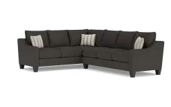 Mor Furniture Sectionals|Lucy Tux Sofa Sectional In Splash Charcoal, Right Facing