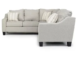 Mor Furniture Sectionals|Lucy Tux Sofa Sectional In Splash Charcoal, Right Facing