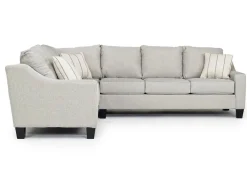 Mor Furniture Sectionals|Lucy Tux Sofa Sectional In Splash Charcoal, Right Facing
