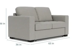 Mor Furniture Sleeper Sofas|Loveseats|Luigi Full Sleeper Loveseat In Gray