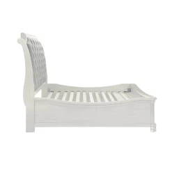 Mor Furniture Storage Beds|Beds|Lyndhurst Sleigh Bed W/ Storage In Vintage White, Queen
