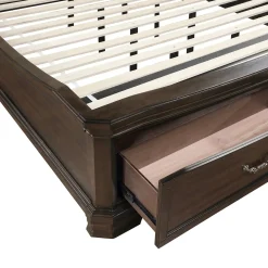 Mor Furniture Storage Beds|Beds|Lyndhurst Sleigh Bed W/ Storage In Vintage White, Queen