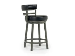 Mor Furniture Counter Height Stools|Barstools|Madrid Counter Height Stool In Auburn & Brown, Swivel
